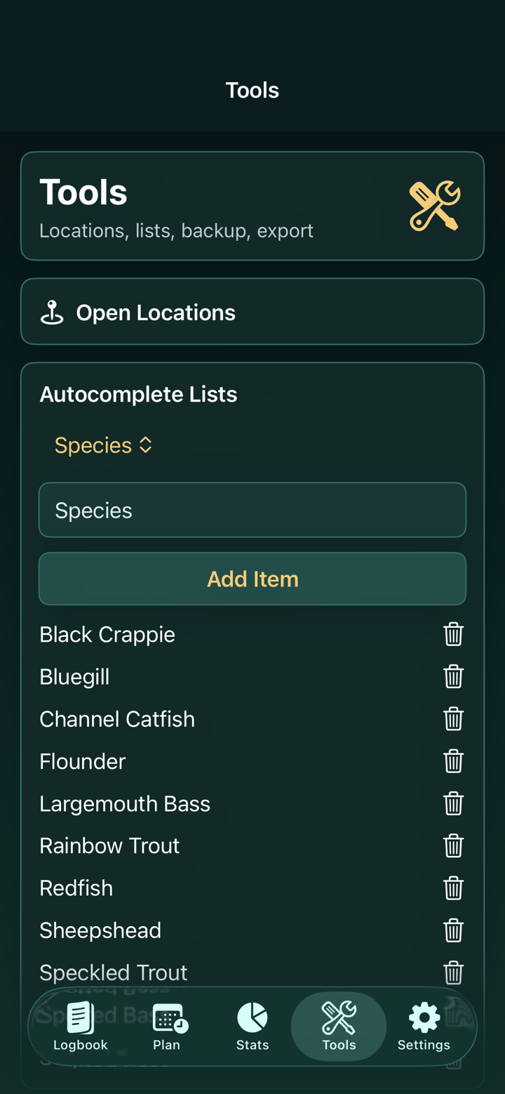 iPhone Tools screen